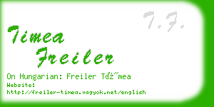 timea freiler business card